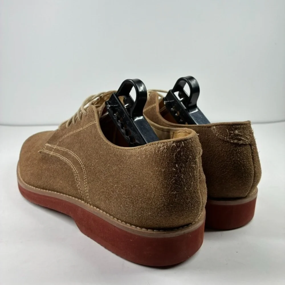 Orvis 06L0 Men's US 11.5 Dirty Buck Tan Brown Suede Derby Oxfords Shoes Brazil